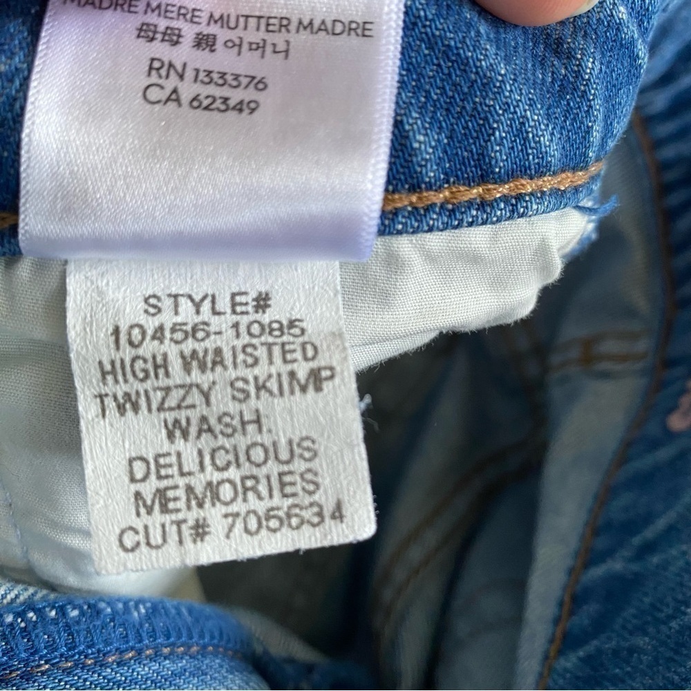MOTHER Twizzy Skimp Snacks High Rise Straight Leg Jeans Delicious Memories 27 - Picture 9 of 11